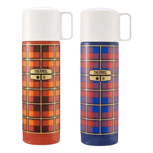 Revival Stainless Steel Flask Plaid 500ml 2 Pack