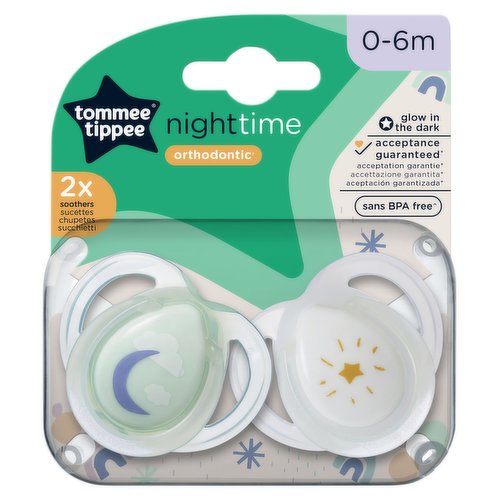 Tommee Tippee Night Time Soothers 2 Pack