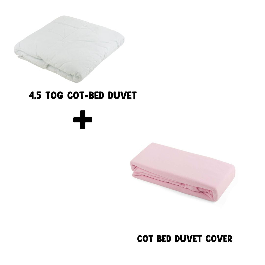 Junior Joy Cot Bed Duvet and 100% Cotton Cover Set (4.5 or 9.0 TOG)