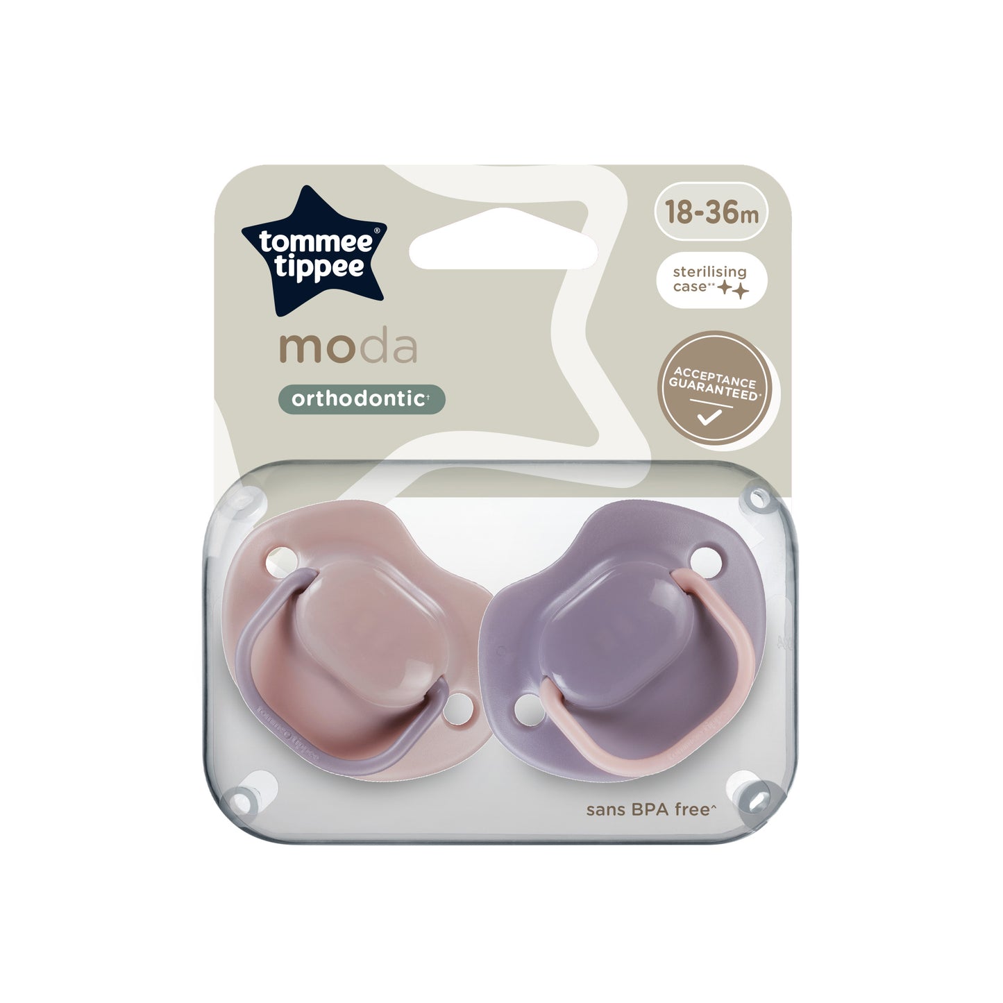Tommee Tippee Moda Soothers 18-36 Months