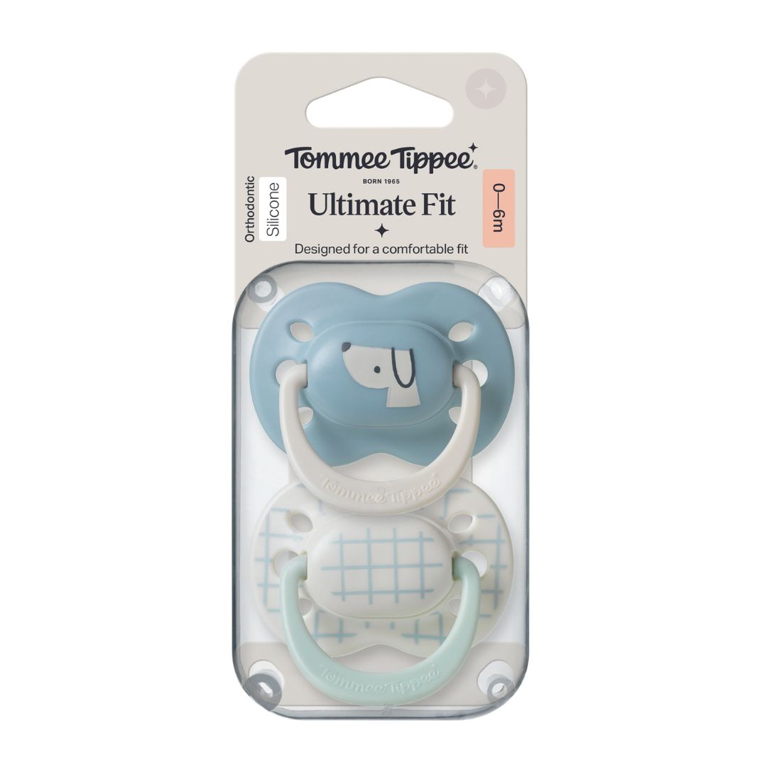 Tommee Tippee Ultimate Fit Soother 0–6 Months, 2 Pack- Boy
