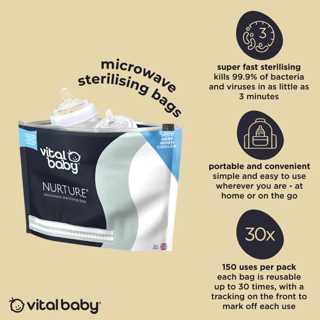 Vital Baby Microwave Sterilising Bags 5 Pack