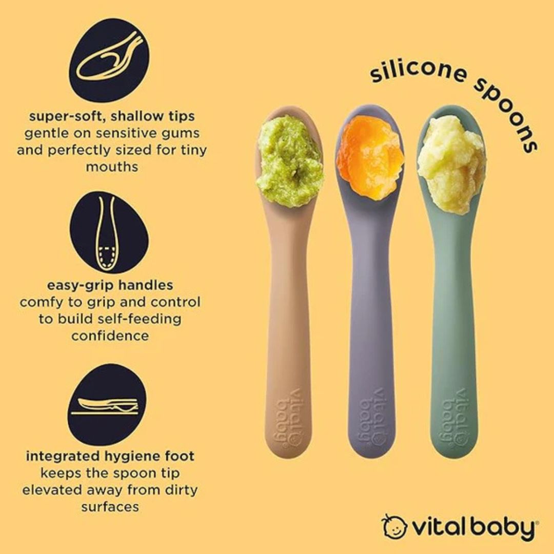 Vital Baby Nourish Silicone Spoons 3 Pack