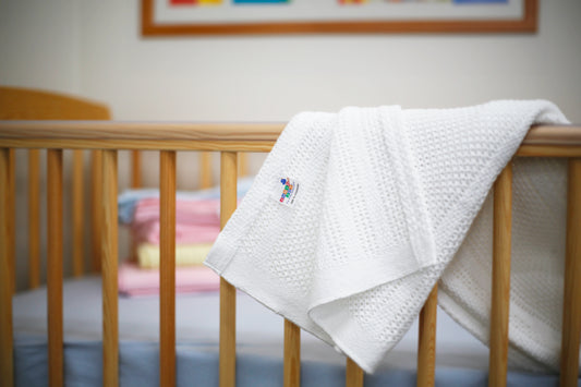 Pram Cotton Cellular Blanket