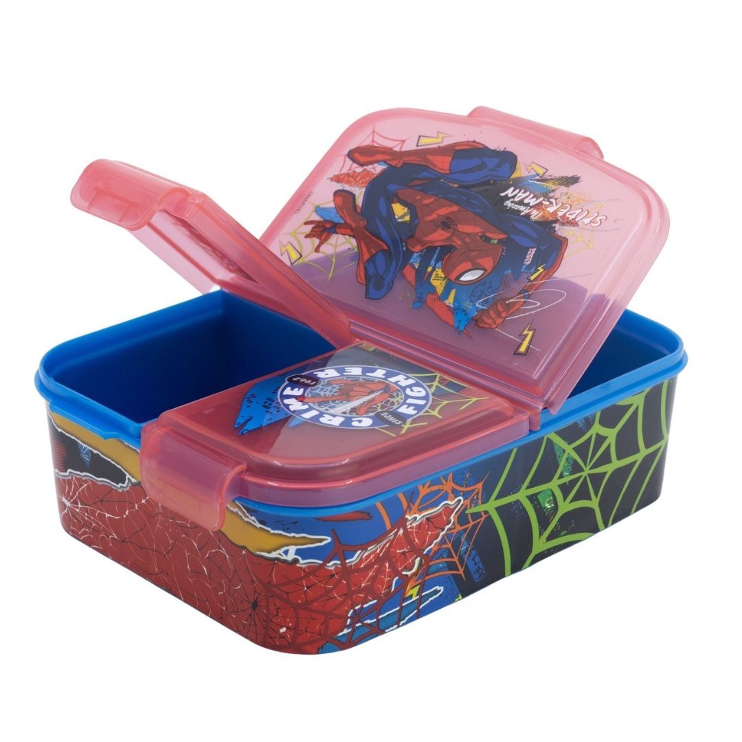 Stor Spiderman Moving Target Multi Compartment Sandwich Box