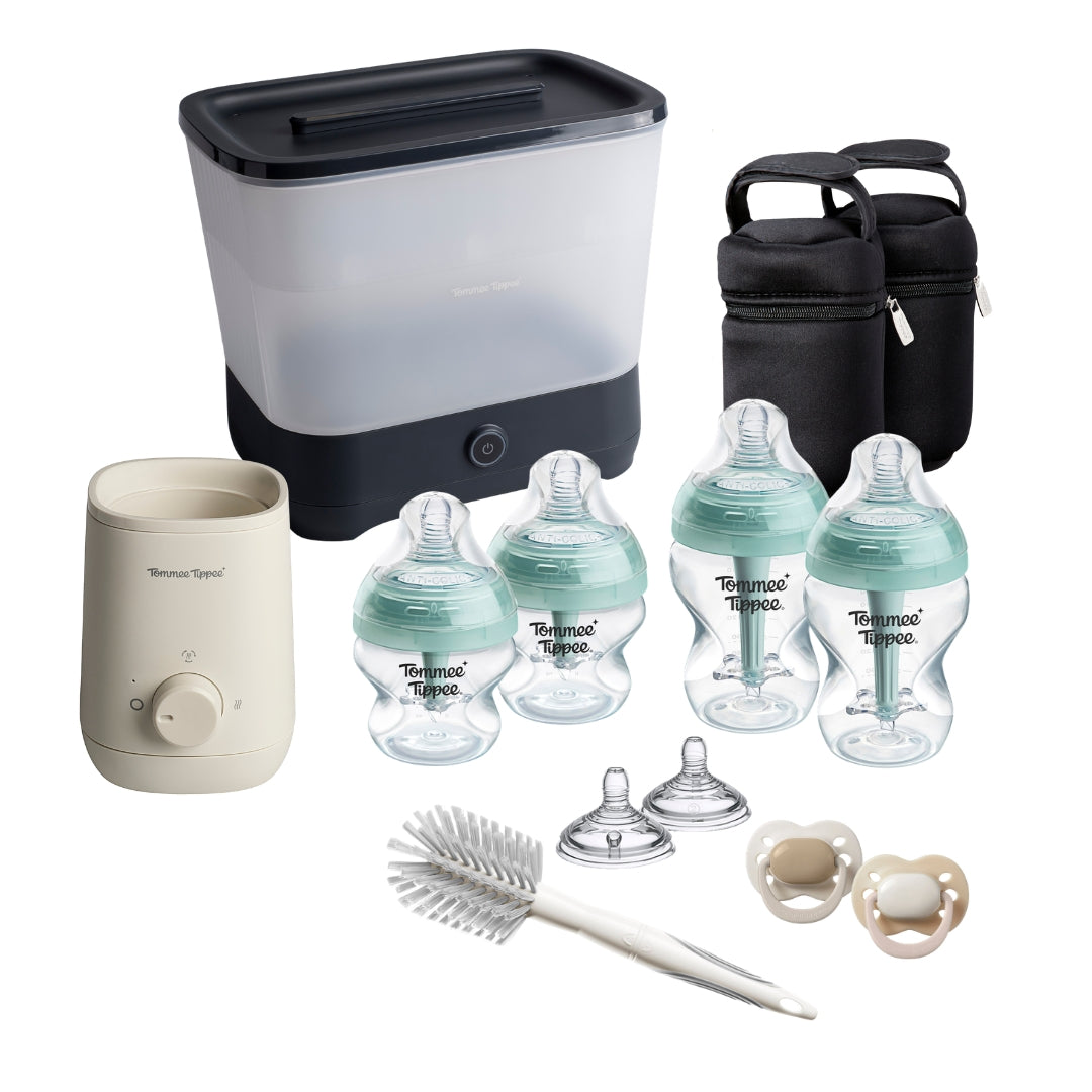 Tommee Tippee Complete Feeding Set: Bottle, Steriliser, Bottle Warmer
