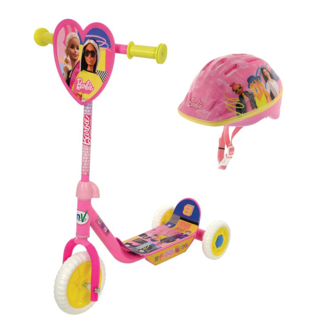 Barbie Tri Scooter and Helmet Bundle