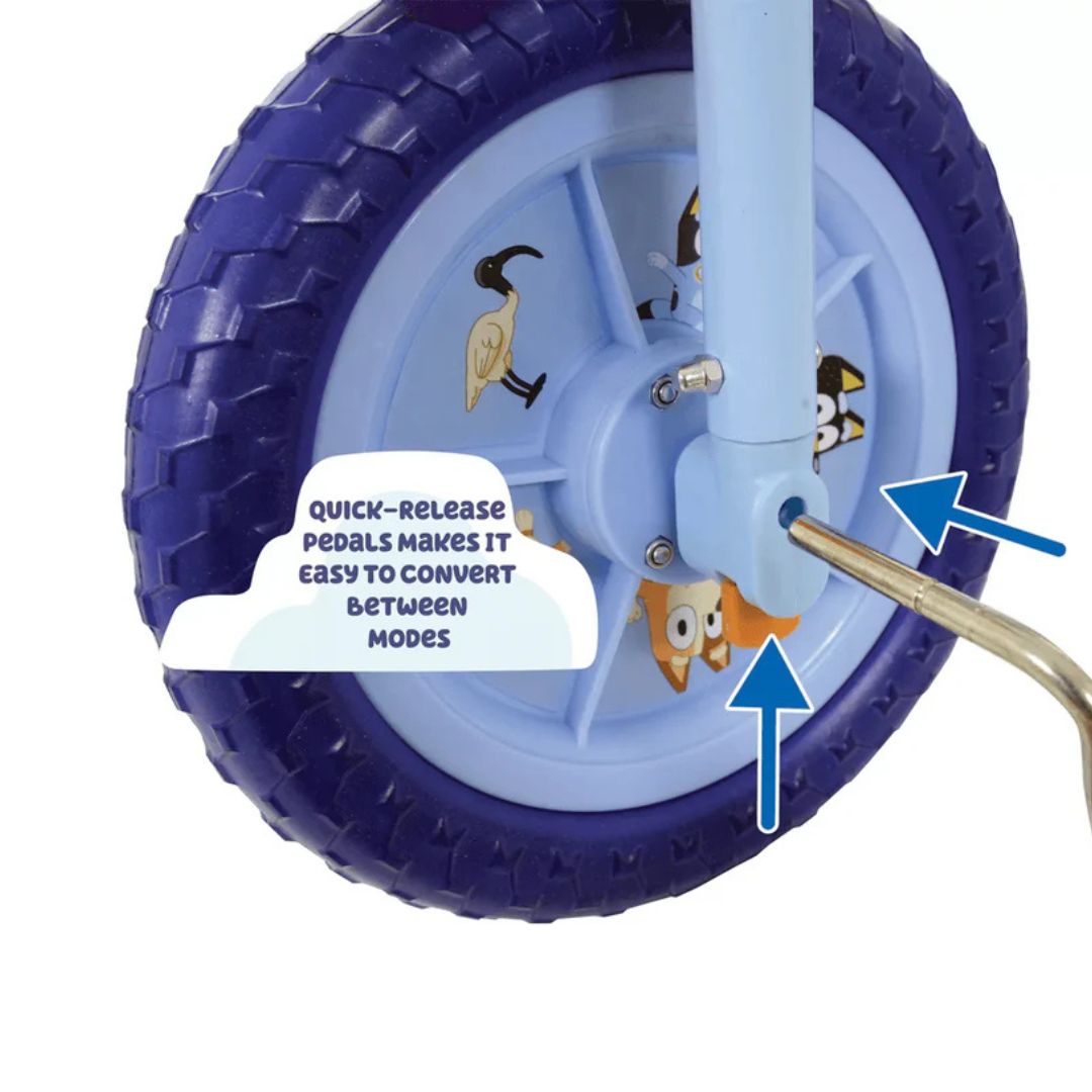 Bluey 2-in-1 10" Training Bike and Helmet Bundle