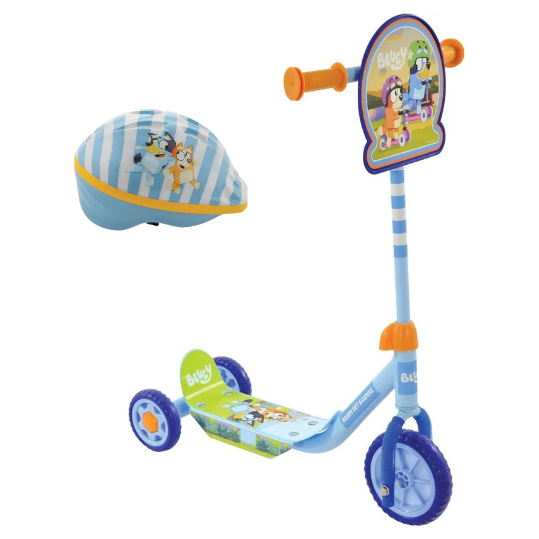 Bluey Tri Scooter and Helmet Bundle