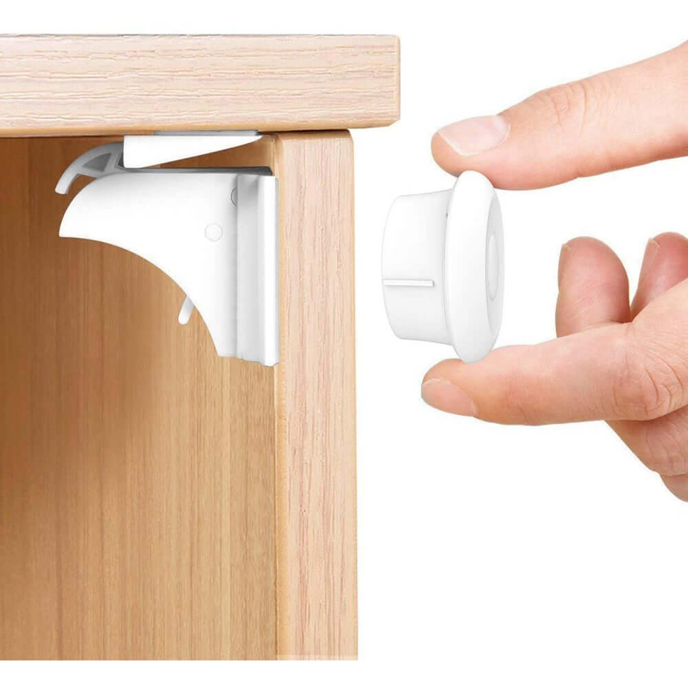 Magnetic Cupboard & Drawer Locks (2 Locks + 1 Key)