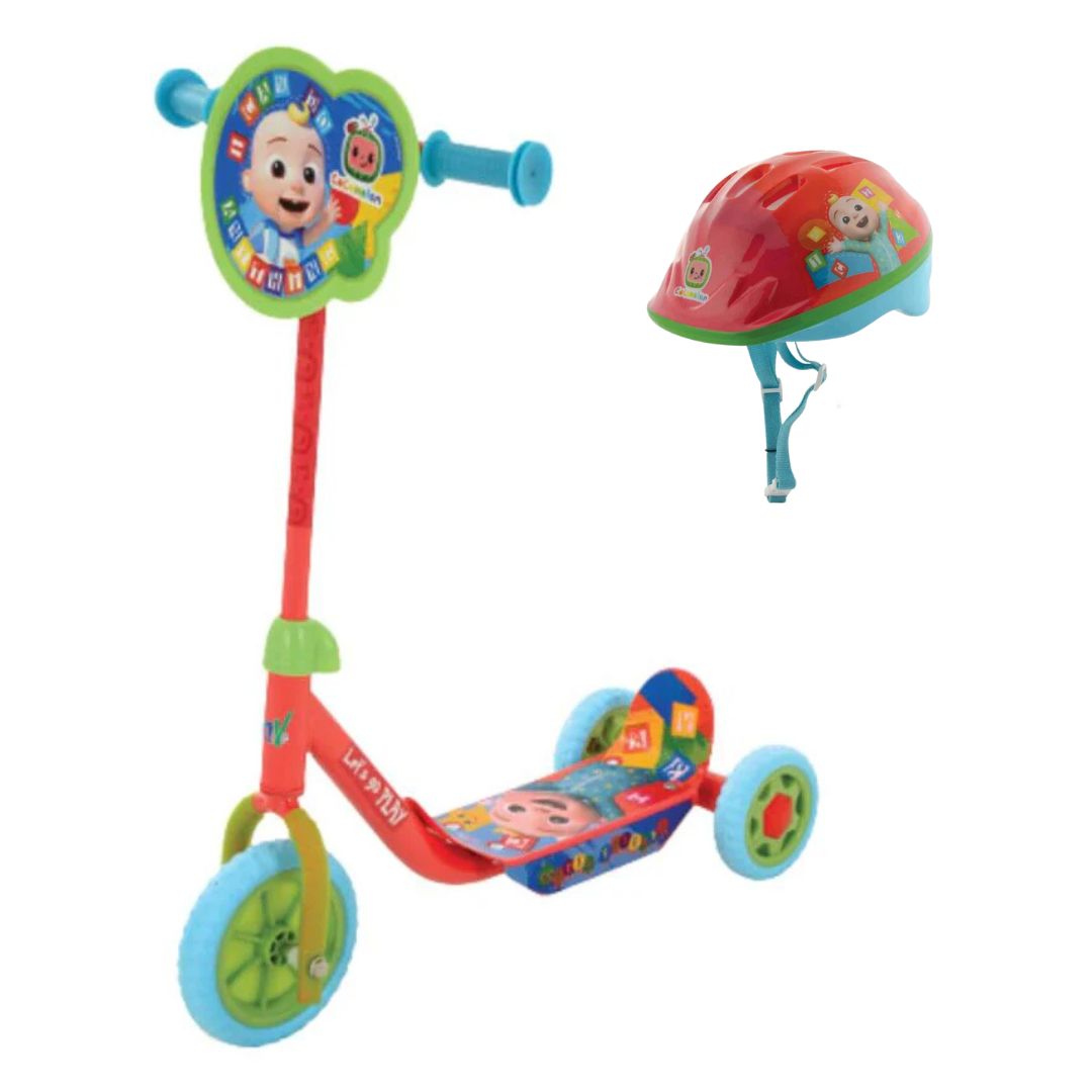 CoComelon Tri Scooter and Helmet Bundle