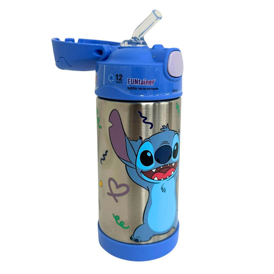 Thermos Disney Stitch Funtainer Bottle Food Flask and Lunch Bag Bundle