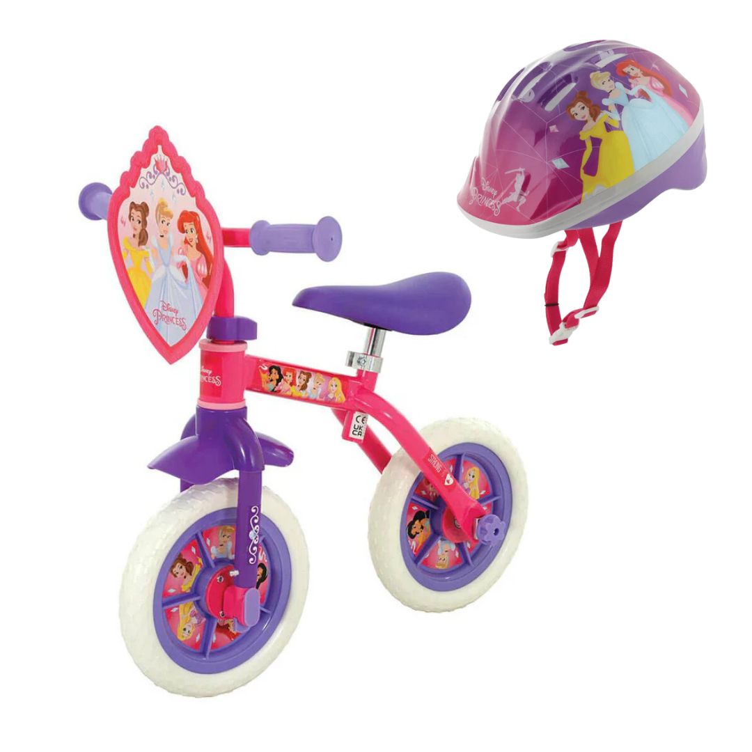Disney Princess 2-in-1 10" Training Bike and Helmet Bundle