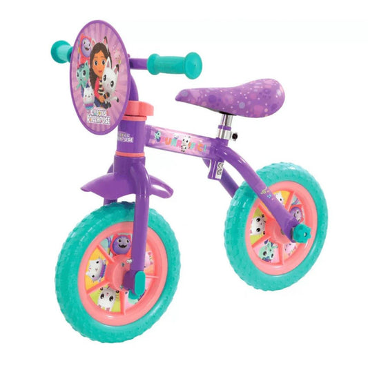 Gabby's Dollhouse 2-in-1 10" Training Bike and Helmet Bundle