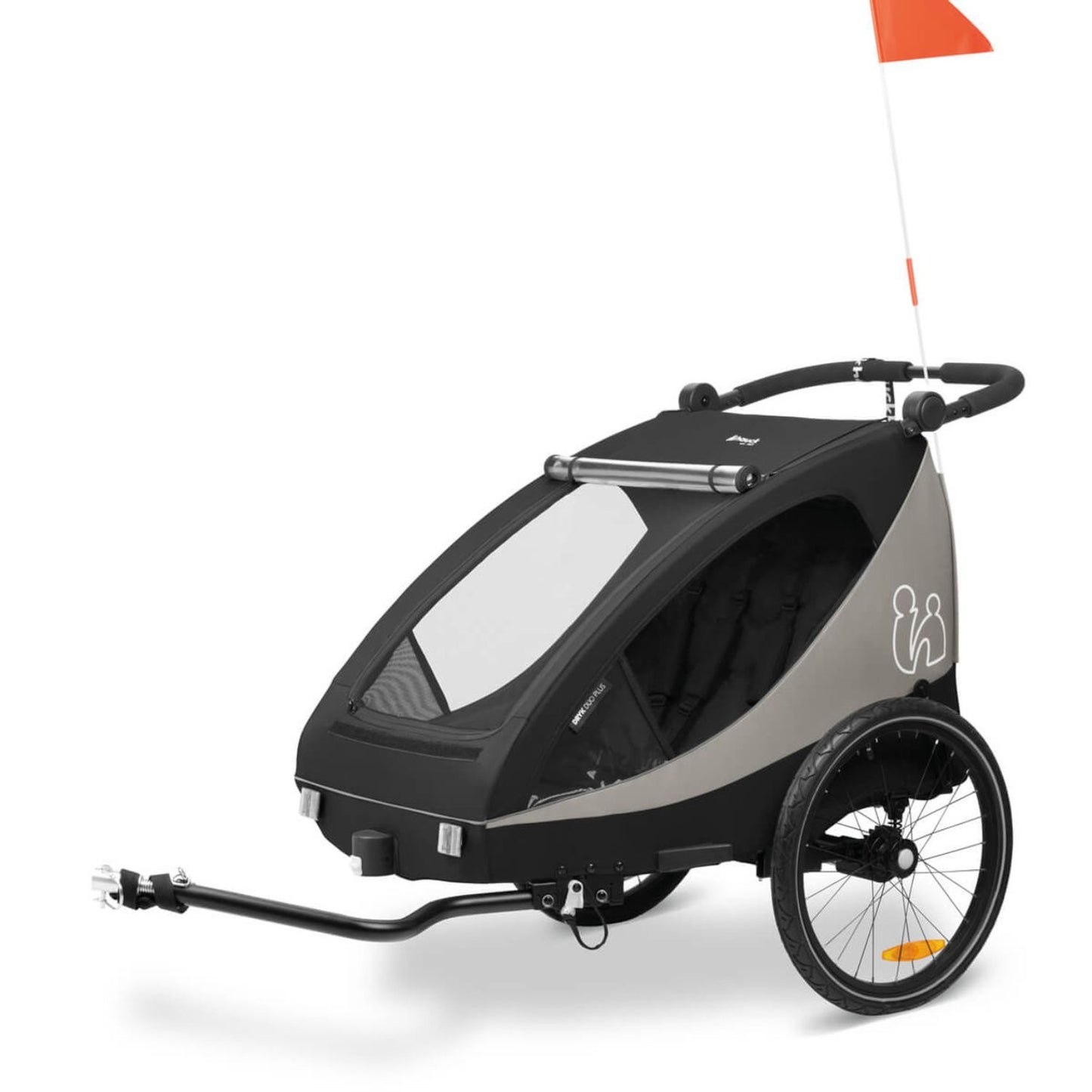 Dryk Duo Plus Bike Trailer & Buggy Black