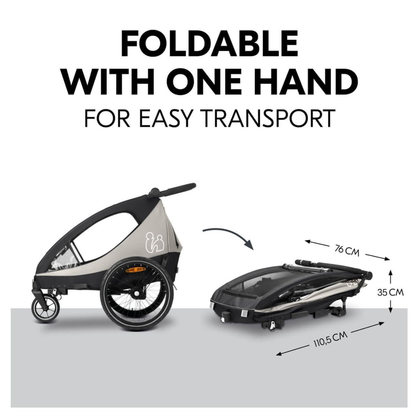 Dryk Duo Plus Bike Trailer & Buggy Black