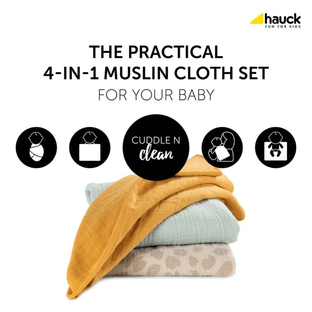 Cuddle 'N' Clean Set of 3 Muslin Cloths