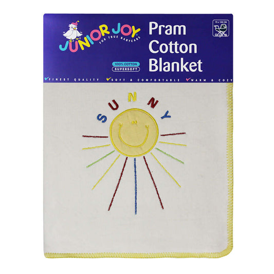 Embroidered Pram Cotton Blanket