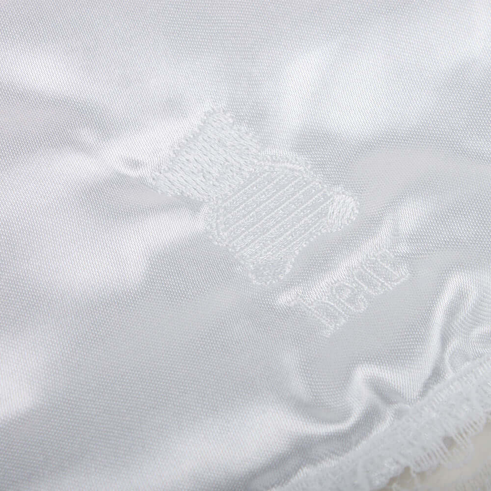 Embroidered Satin Baby Bib