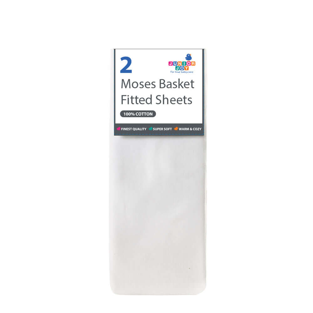 Moses Basket Fitted Sheets (2 Pack)