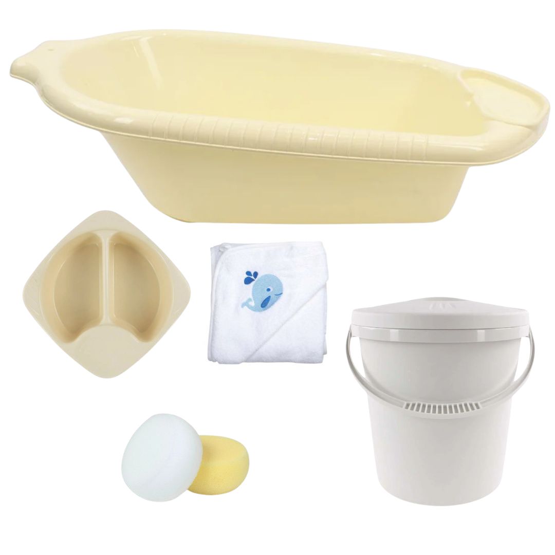 Junior Joy Baby Bath Time Essentials Bundle – 5 Piece Set