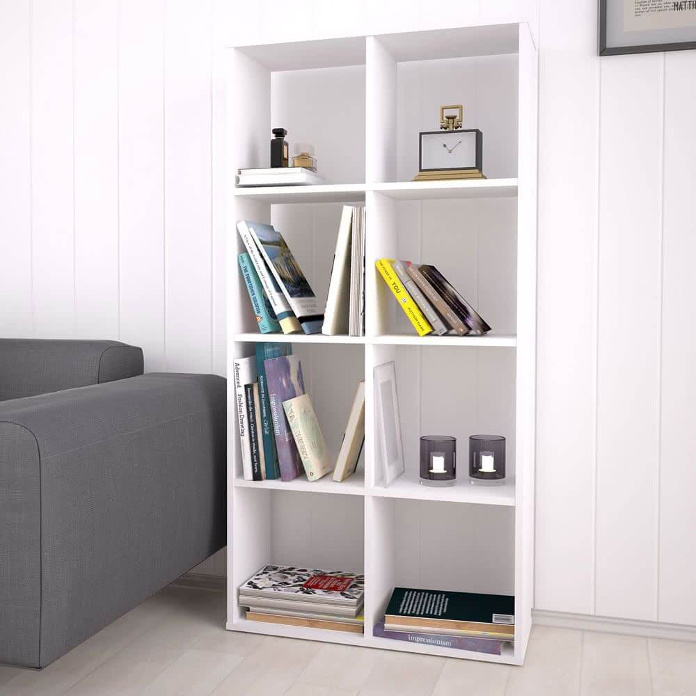 Home Smart 8 Cubic Section Shelving Unit - White