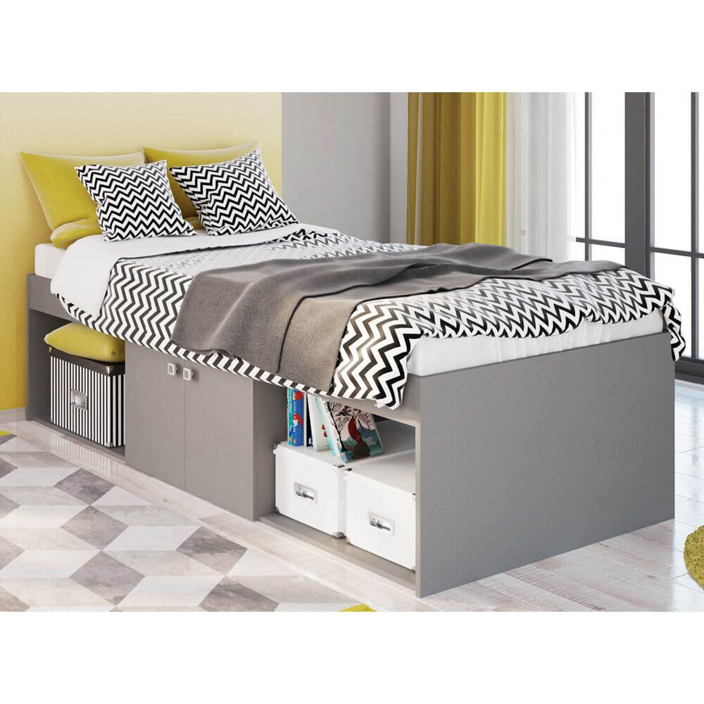 Low Single 3ft Cabin Bed Grey