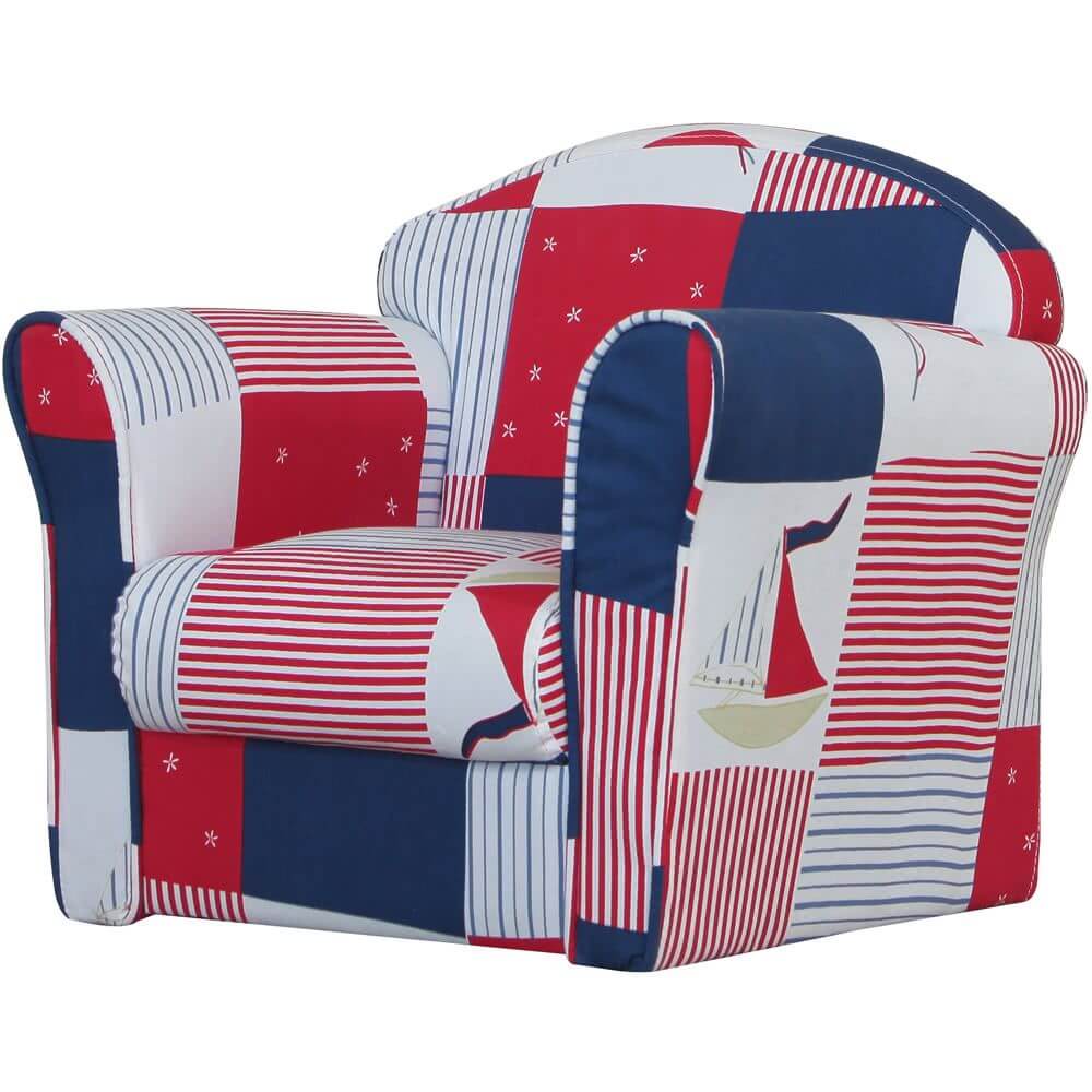 Mini Armchair Blue Patchwork