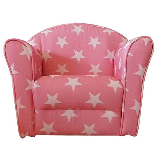 Mini Armchair Pink White Stars