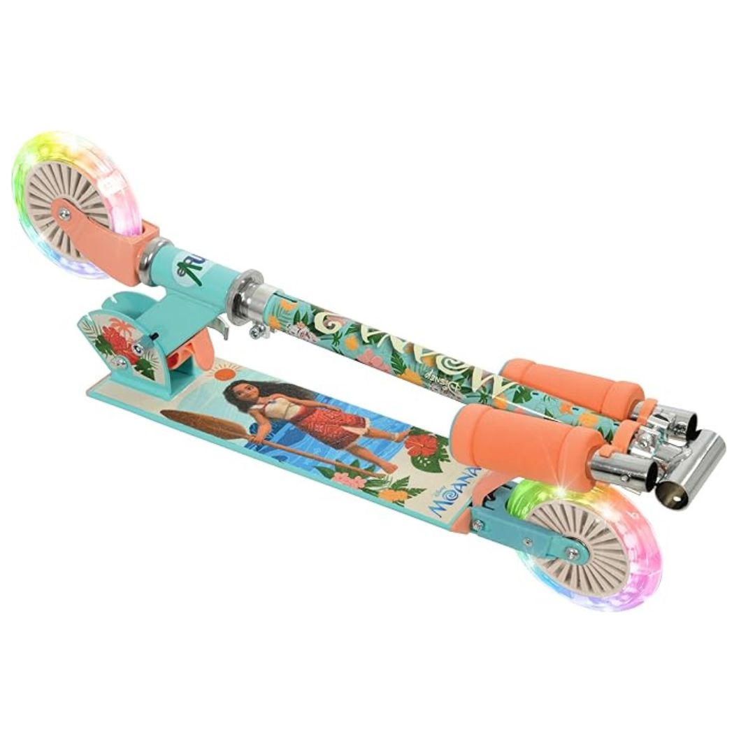 Moana Folding Inline Scooter with Light Up Wheels