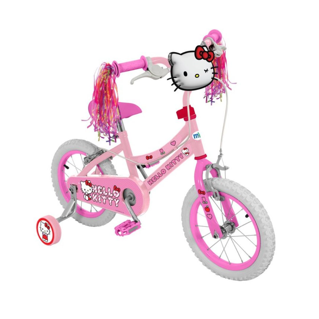 Hello kitty 14" Bike With Squishle Backpack and Tassels