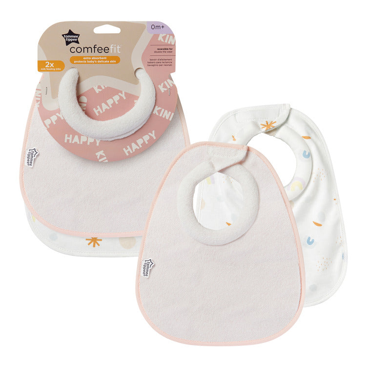 Closer to Nature Milk Feeding Bibs 2 Pack