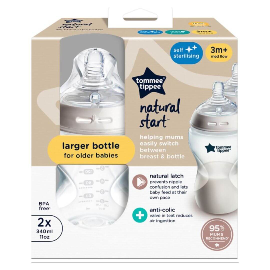 Tommee Tippee Natural Start 2 Pack 340ml Bottle