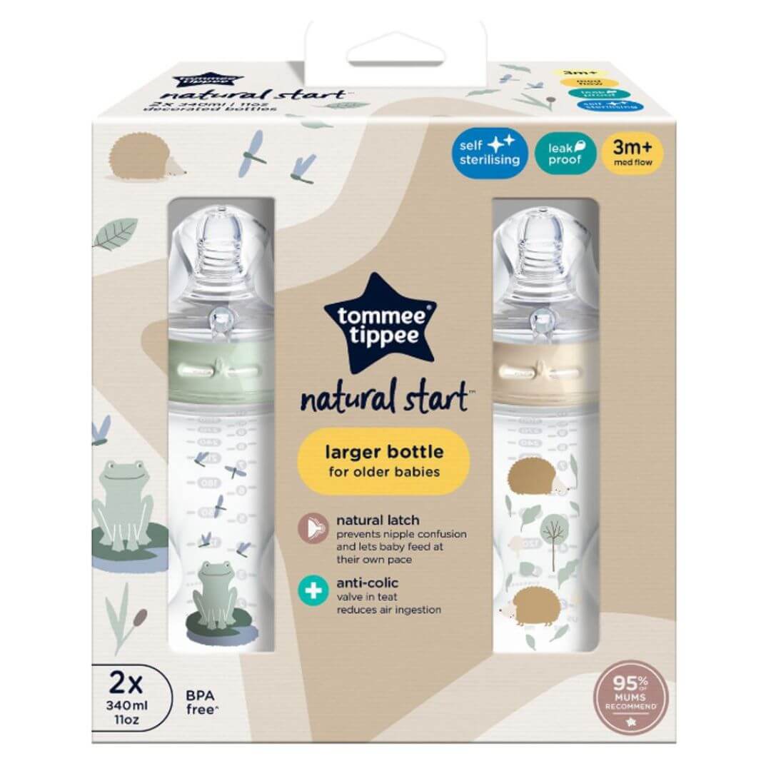 Tommee Tippee Natural Start 2 Pack 340ml Bottle