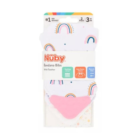 Nuby Bandana Bibs with Teether Pack of 2