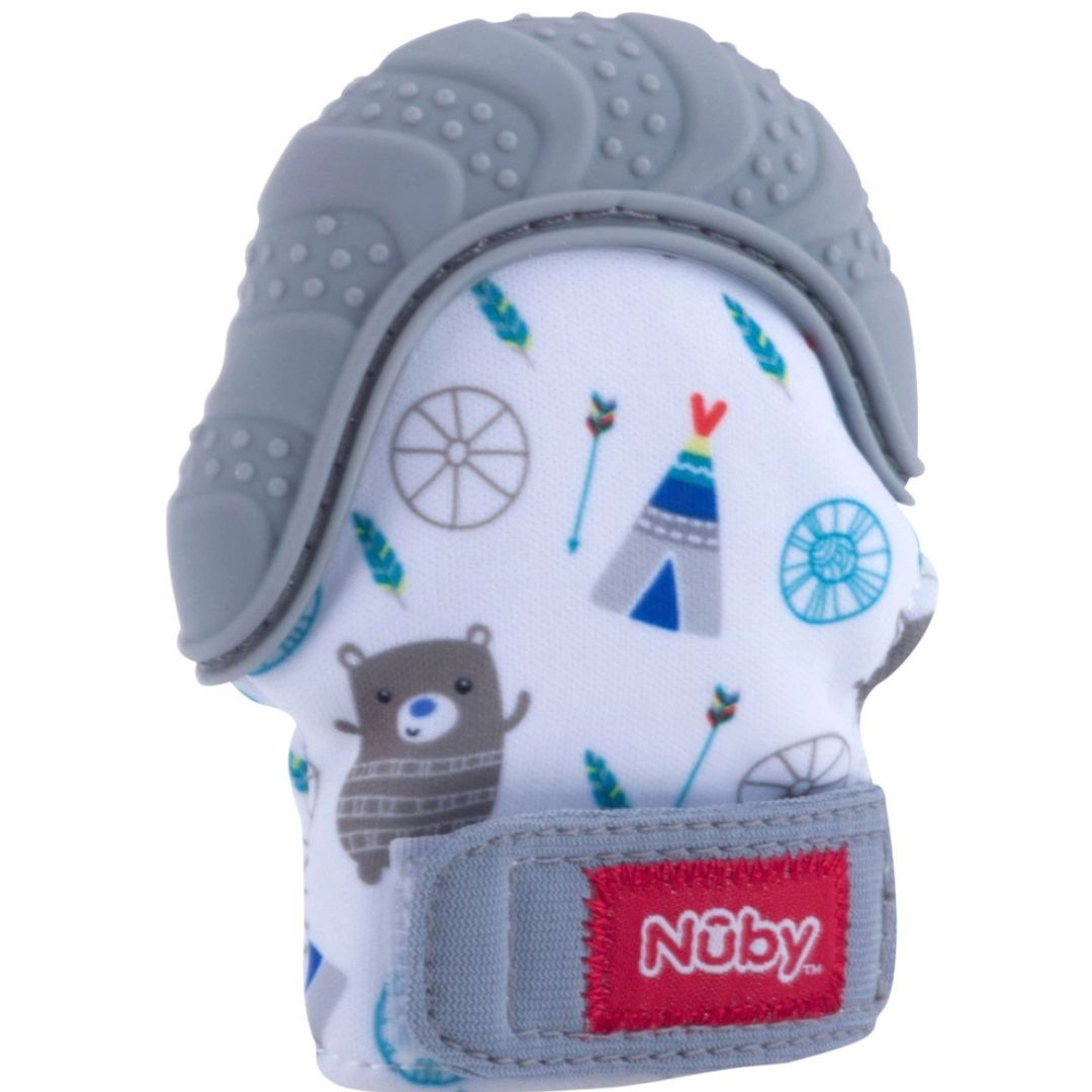Nuby Baby Teething Mitt – Silicone Soothing Glove with Crinkle Sounds