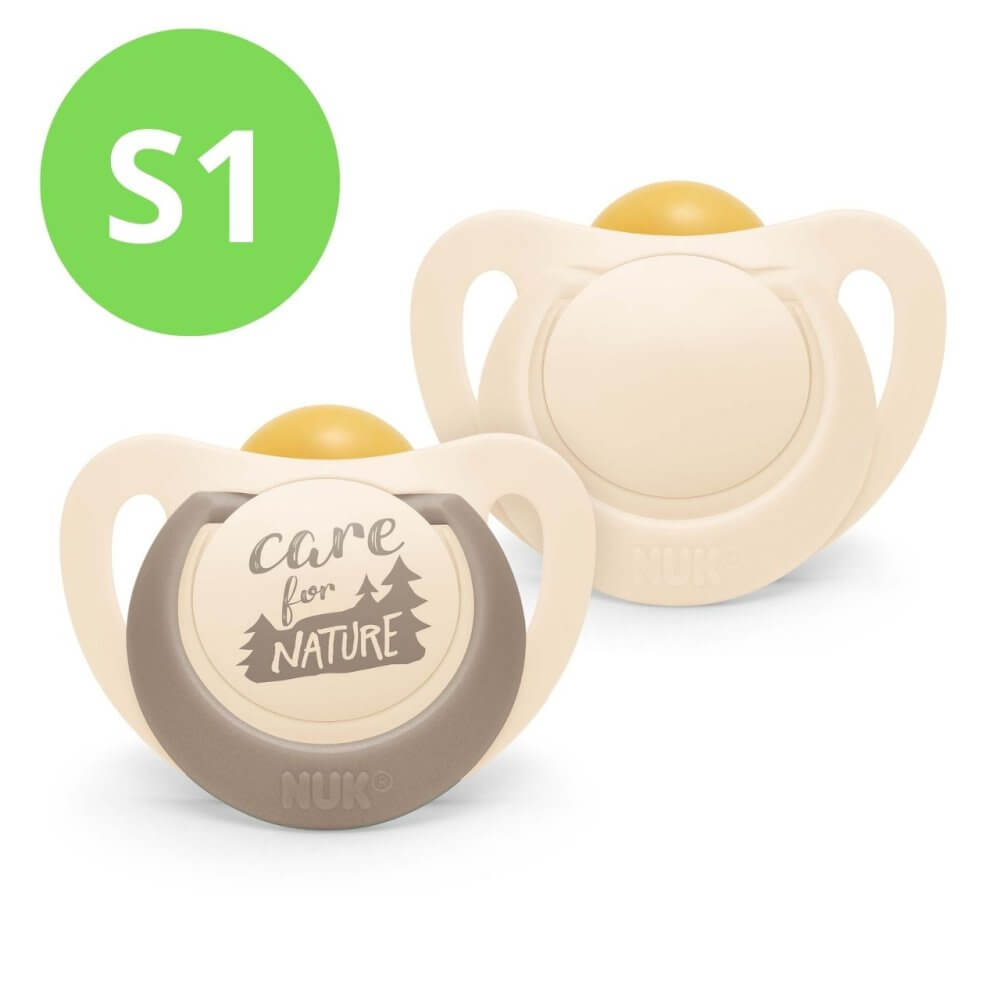 For Nature Sustainable Rubber Soothers 2 Pack Size 1