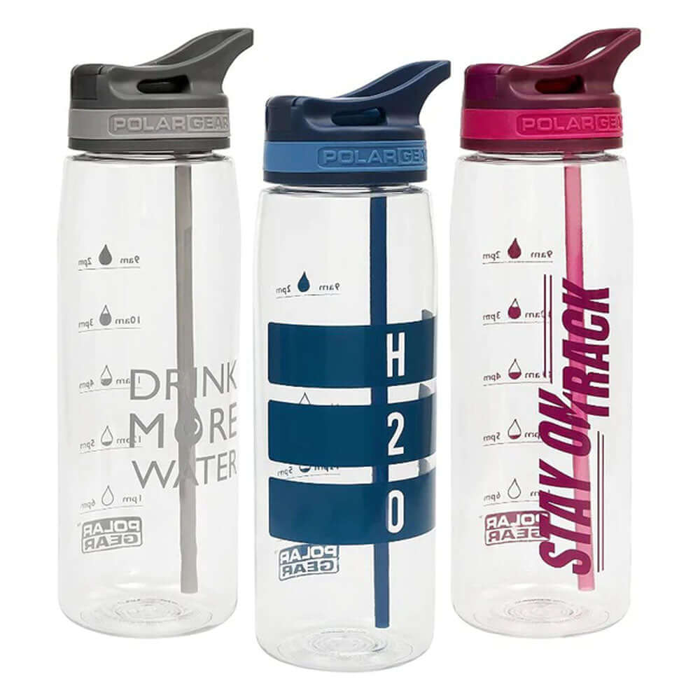 Aqua Curve Tritan Water Tracker Drinks Bottle 750ml