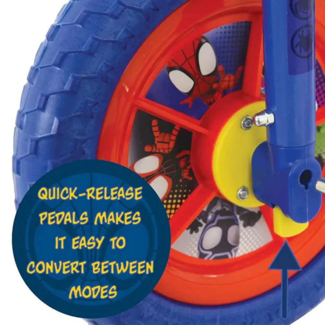 Spidey and His Amazing Friends 2-in-1 10" Training Bike and Helmet Bundle