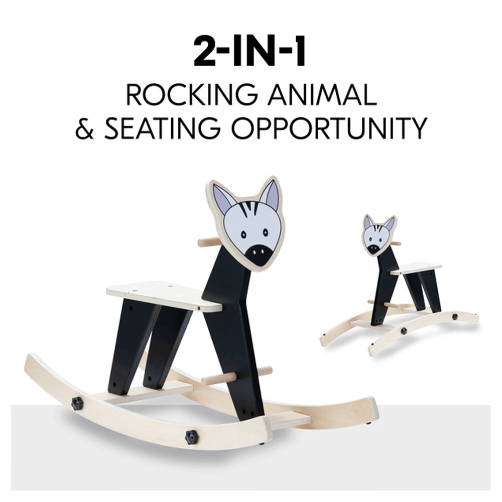 Rock N Swing - Zebra Wooden Rocker