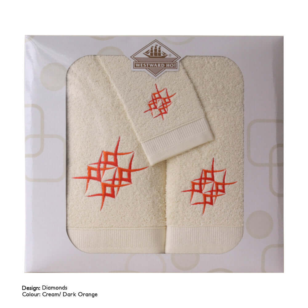 Diamond 3 Piece Towel Set