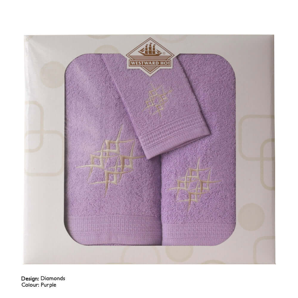 Diamond 3 Piece Towel Set