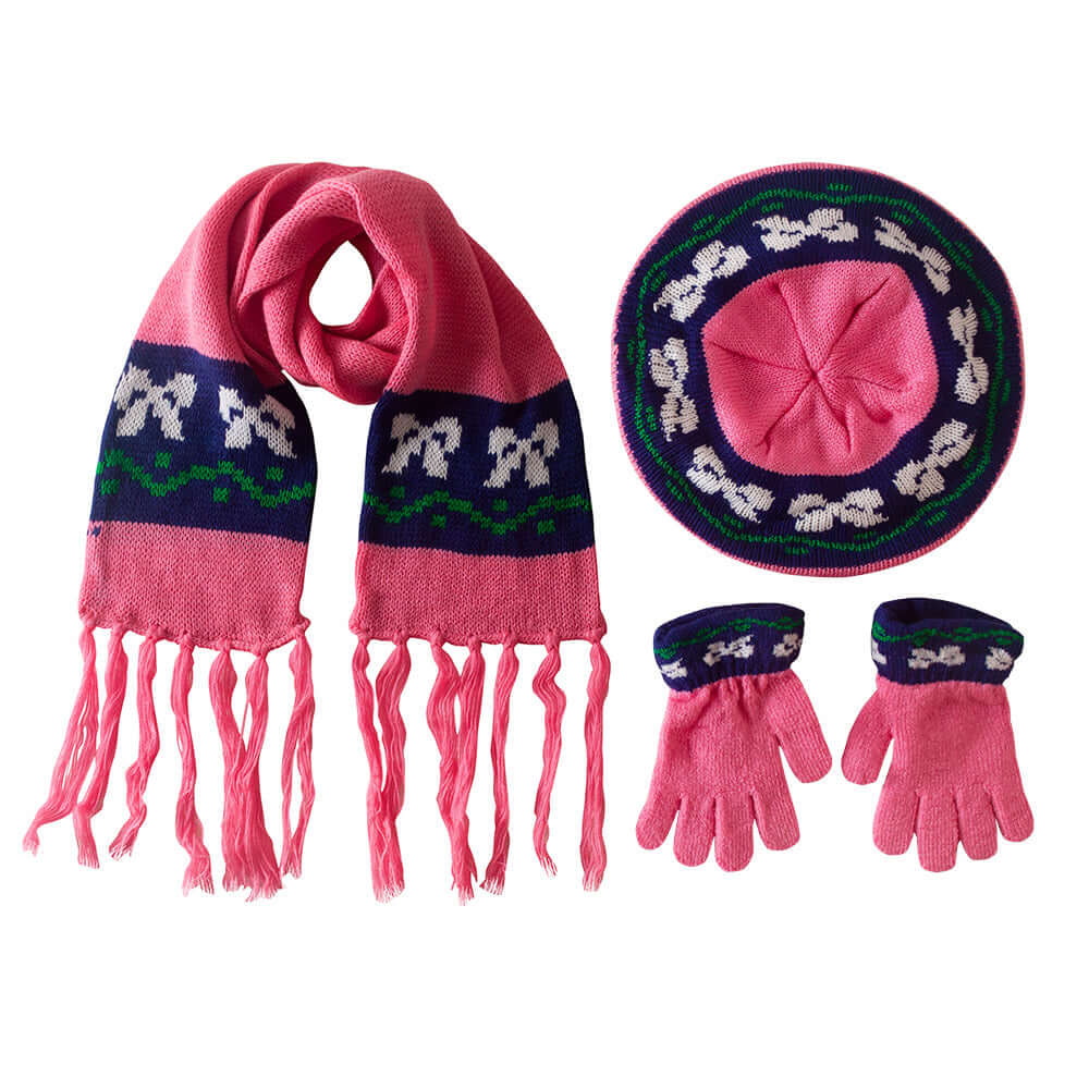 Infant Beret, Gloves & Scarf Set