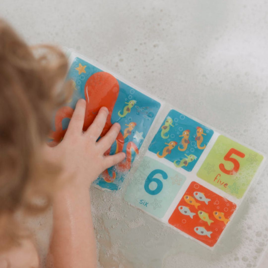 Nuby Bath Time Book – Soft, Squeaky & Waterproof Sensory Toy for Babies 0+ Months