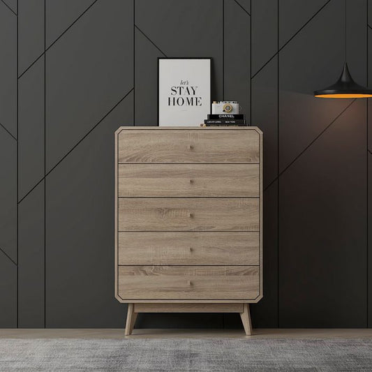 5 Drawer Chest – Light Oak