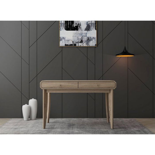 Dressing Table / Study Desk – Light Oak, Octagonal Pattern Design