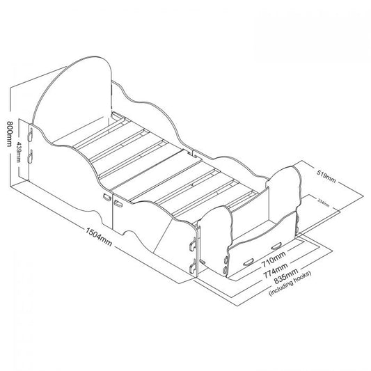 Kidsaw Horse & Carriage Toddler Bed – Princess Carriage Bed for Girls