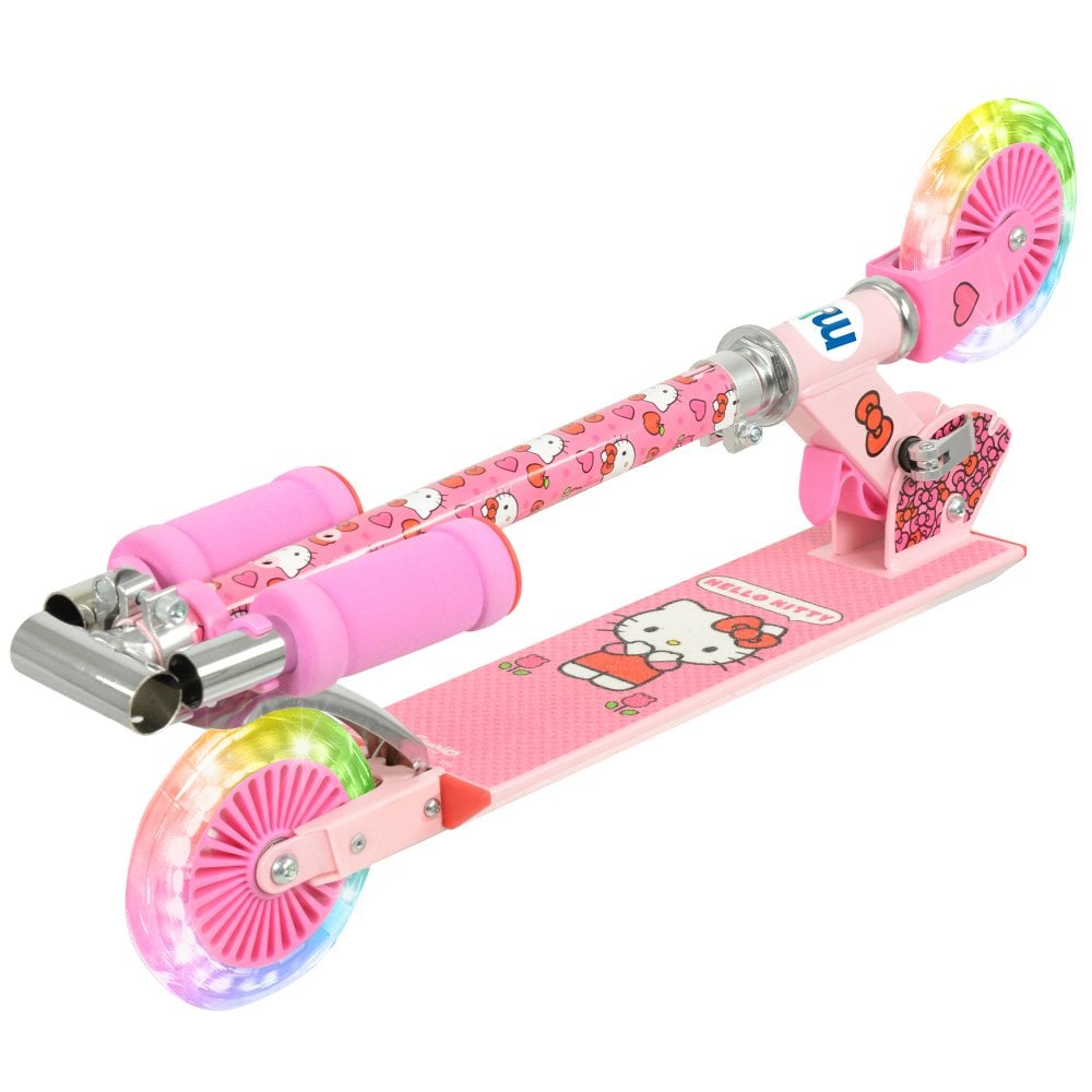 Hello Kitty Folding Scooter with LED Wheels Adjustable and No Assembly Required
