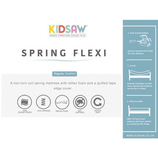 Kidsaw Deluxe Sprung Single Mattress – 90x190x15cm | Bonnell Spring & Reflex Foam Comfort