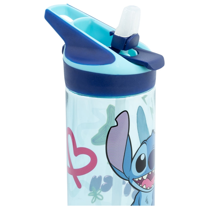 Stitch Lunch Box and Water Bottle Bundle – Multi Compartment Sandwich Box with BPA Free 620 ml Ecozen Bottle